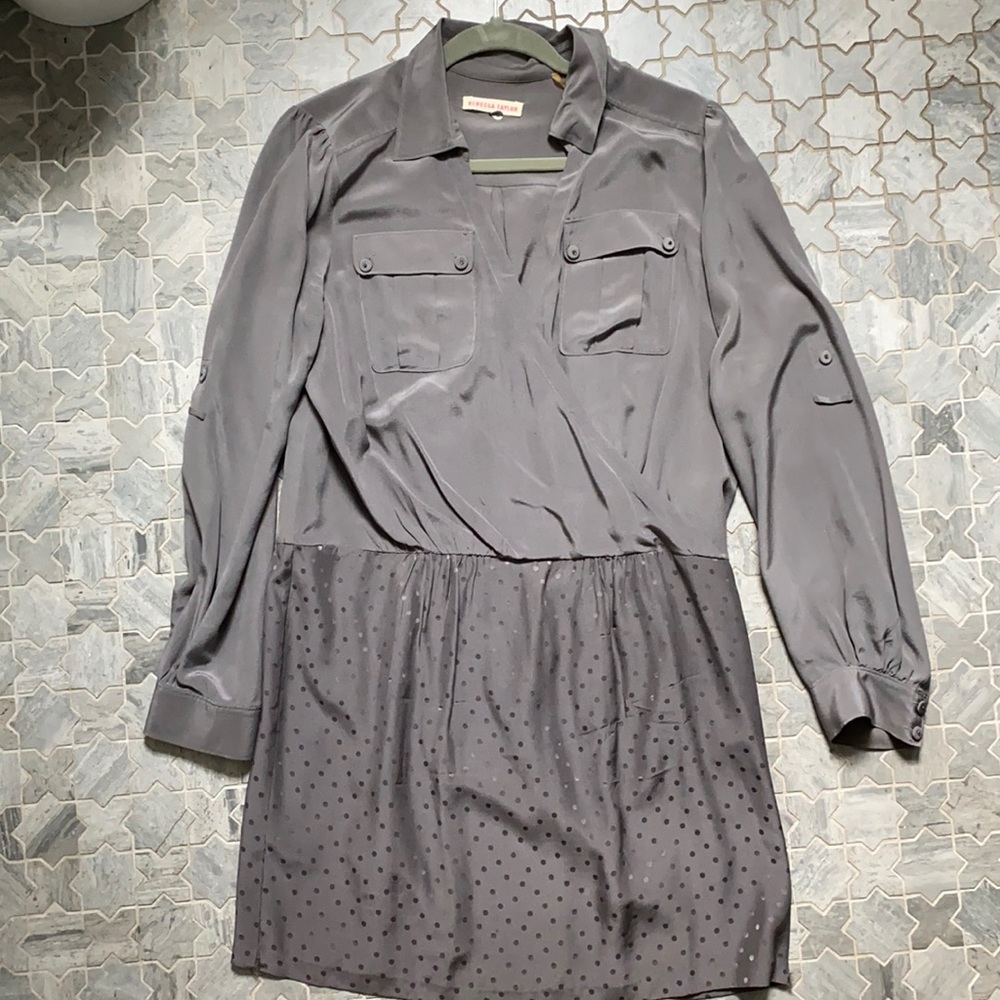 Rebecca Taylor silk grey dress